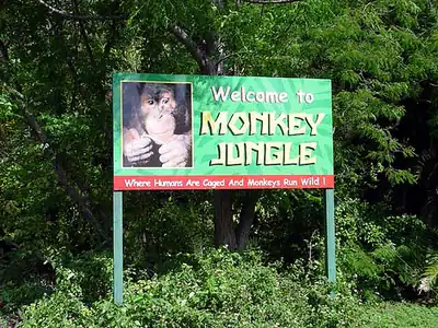 Entrance to the Monkey Jungle.